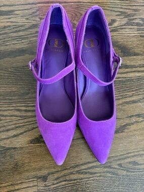 Kelsi Dagger Purple Suede Heels